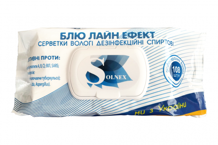 Серветки дезінфекційні БЛЮ ЛАЙН ЕФЕКТ, 108 шт.